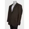 Checked cashmere jacket for men