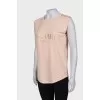 Pink T-shirt with brand logo
