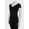 Black draped T-shirt