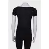 Black draped T-shirt