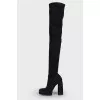 Suede high boots