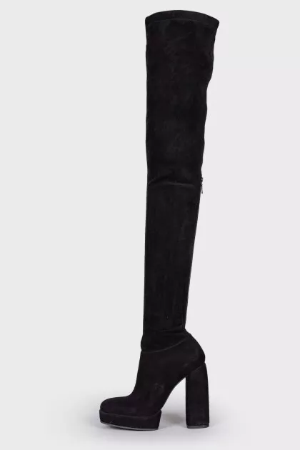 Suede high boots