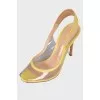 Translucent yellow shoes