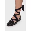 Lilou ballerinas with ties