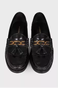 Leather tassel loafers