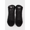 Lace-up leather boots