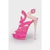 Sandals with high heels