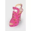 Sandals with high heels