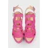 Sandals with high heels