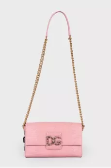 Pink Millennials bag with gold chain