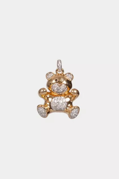 Gold pendant with diamonds