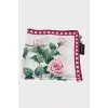 Silk scarf in floral print