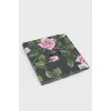Silk scarf in floral print