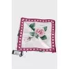 Silk scarf in floral print