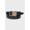 Black leather belt