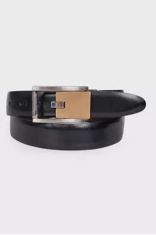 Black leather belt