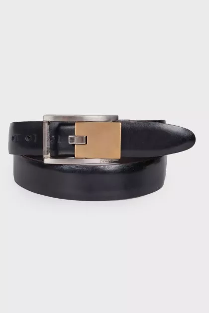 Black leather belt