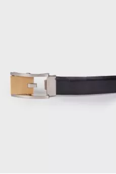 Black leather belt