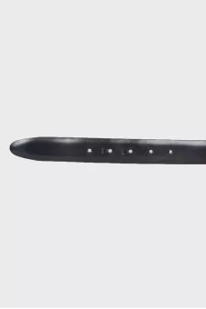 Black leather belt