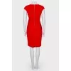 Red sleeveless Sheath Dress