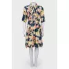 Dress in floral print with ruffles