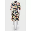 Dress in floral print with ruffles