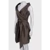 Sleeveless dress with belt