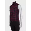 Sleeveless checked blouse