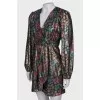Golden floral print dress