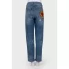 Boyfriend jeans with gold appliqué