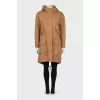 Parka with appliqué back