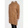 Parka with appliqué back