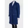 Blue coat with press-stud