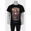 Men's T-shirt with Mona Lisa print