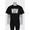 Men's black printed t-shirt