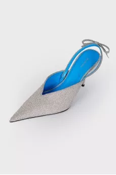 Серебристые туфли Knife с биркой