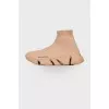 Beige textile sneakers with tag