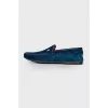 Men's blue suede shoes