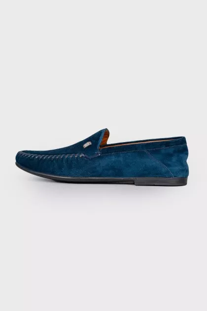 Men's blue suede shoes