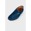 Men's blue suede shoes