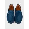 Men's blue suede shoes