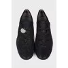 Glitter flat sneakers