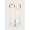 White knitted shin boots