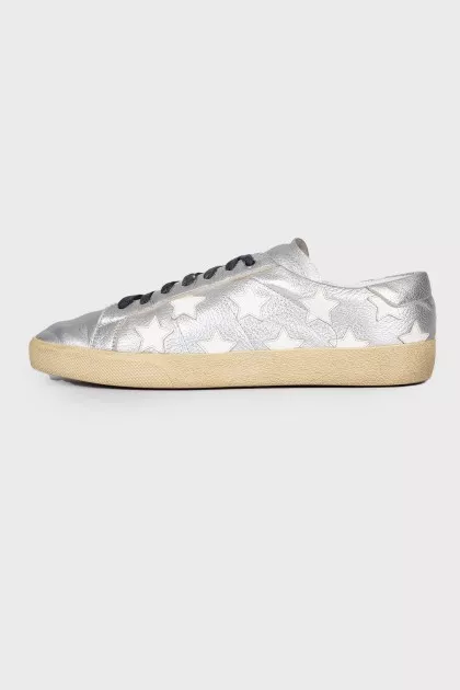 Men's sneakers with star appliqué