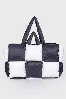 Puffy chess bag with tag