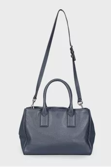 Black and blue leather bag