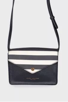 Striped flap bag