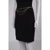 Gold and silver chain belt with medallion