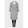 Gray silk cloak with belt