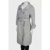 Gray silk cloak with belt